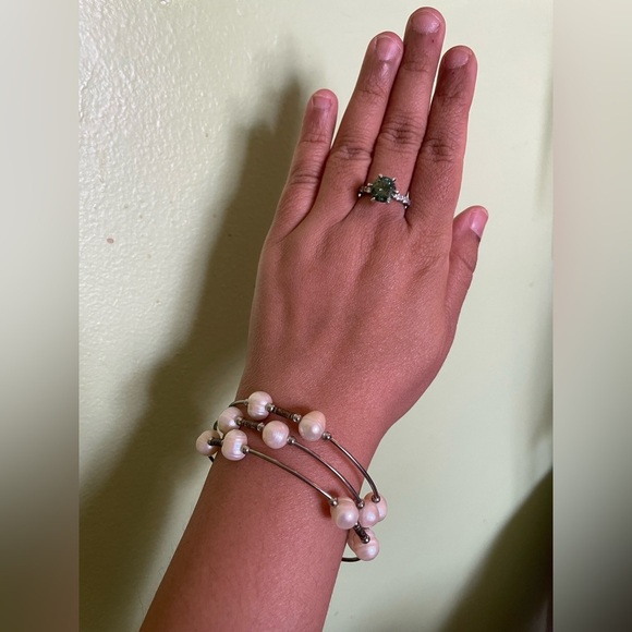 Elegant Natural Pearl Wraparound Bracelet - Picture 1 of 5